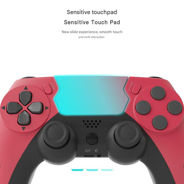 Wireless Gaming Controller Bluetooth 4.0 Double Motor Vibration Sensitive Touchpad & 8H Playtime(Wine Red) Controllers & Attachments