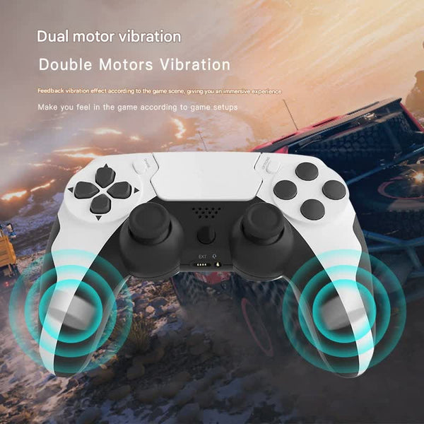 Wireless Gaming Controller Bluetooth 4.0 Double Motor Vibration Sensitive Touchpad & 8H Playtime(Black) Controllers & Attachments