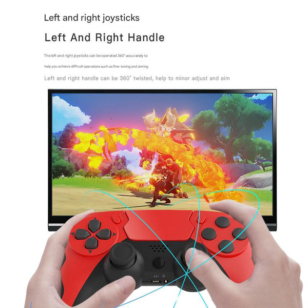 Wireless Gaming Controller Bluetooth 4.0 Double Motor Vibration Sensitive Touchpad & 8H Playtime(Black) Controllers & Attachments