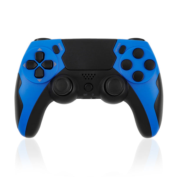 Wireless Gaming Controller Bluetooth 4.0 Double Motor Vibration Sensitive Touchpad & 8H Playtime(Blue Black) Controllers & Attachments