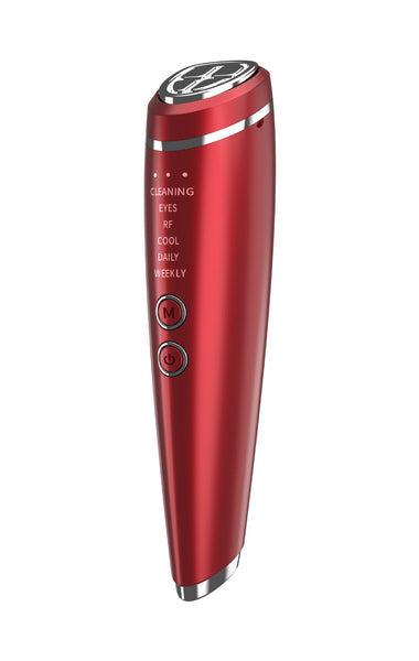 Multi Function Facial Beauty Device 6 Modes 3 Intensity Levels Led Therapy & Magnetic Charging(Red) Other Massage