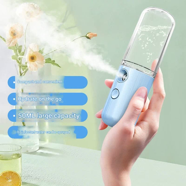 Two Nano Facial Sprayer 50Ml Usb Rechargeable Moisturizing Disinfectant Sprayer(White) Facial Cleansing Devices