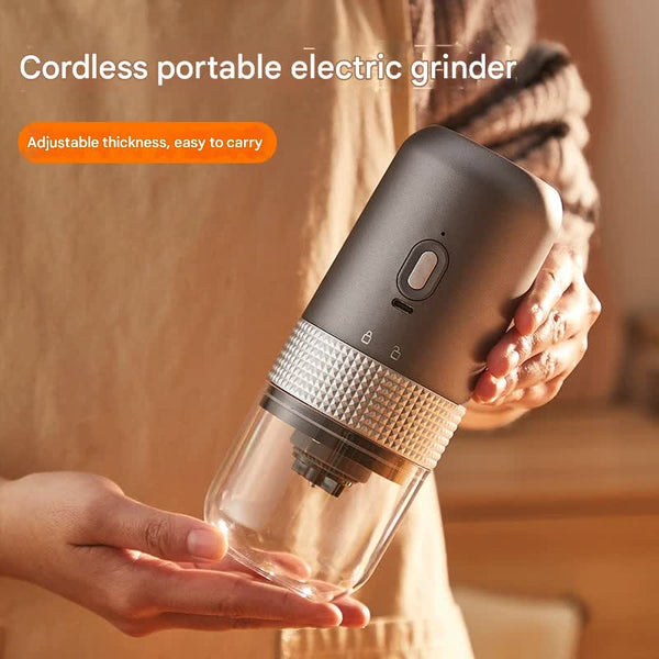 Wireless Portable Electric Coffee Grinder Adjustable Coarseness, Usb C Rechargeable, One Touch Operation Black Coffee Grinders