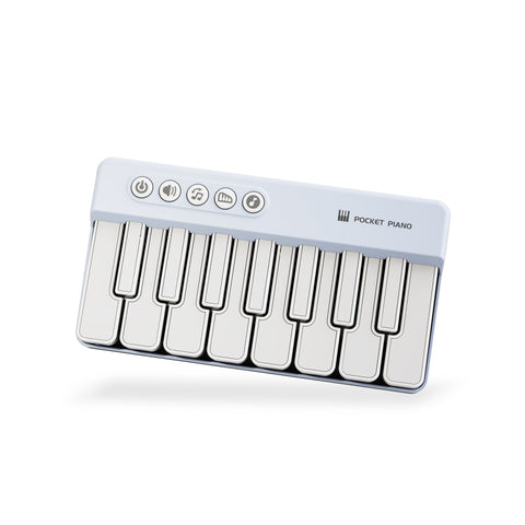 Mini Pocket Piano Electronic Keyboard 20 Keys Multiple Modes Led Lights Portable Musical Toy(Blue) Electronic Keyboards