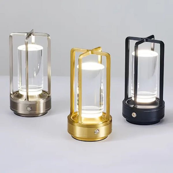 Cross Shaped Led Table Lamp Silver Touch Button With Usb Charging Lamps