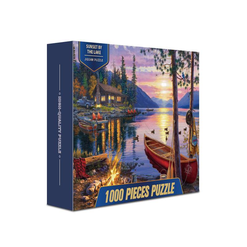 Elosung Lake Side Sunset Puzzle Puzzles