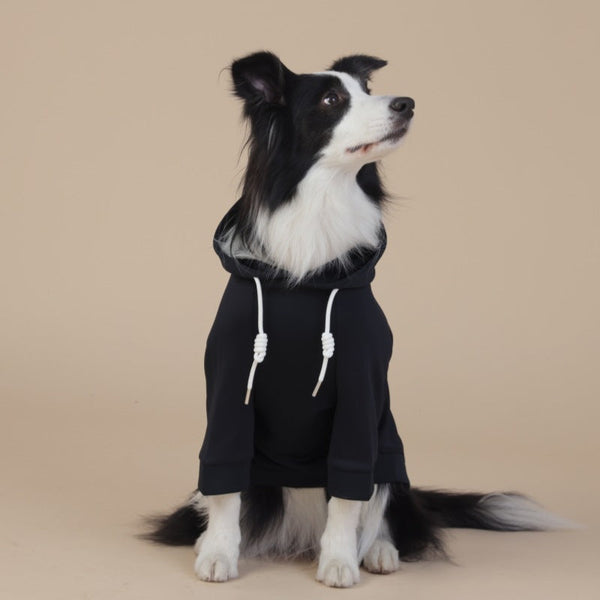 Black Classic Dog Sweatshirt With Hood & Drawstrings For Large Dogs (Size : 6Xl) Dog Clothing & Shoes