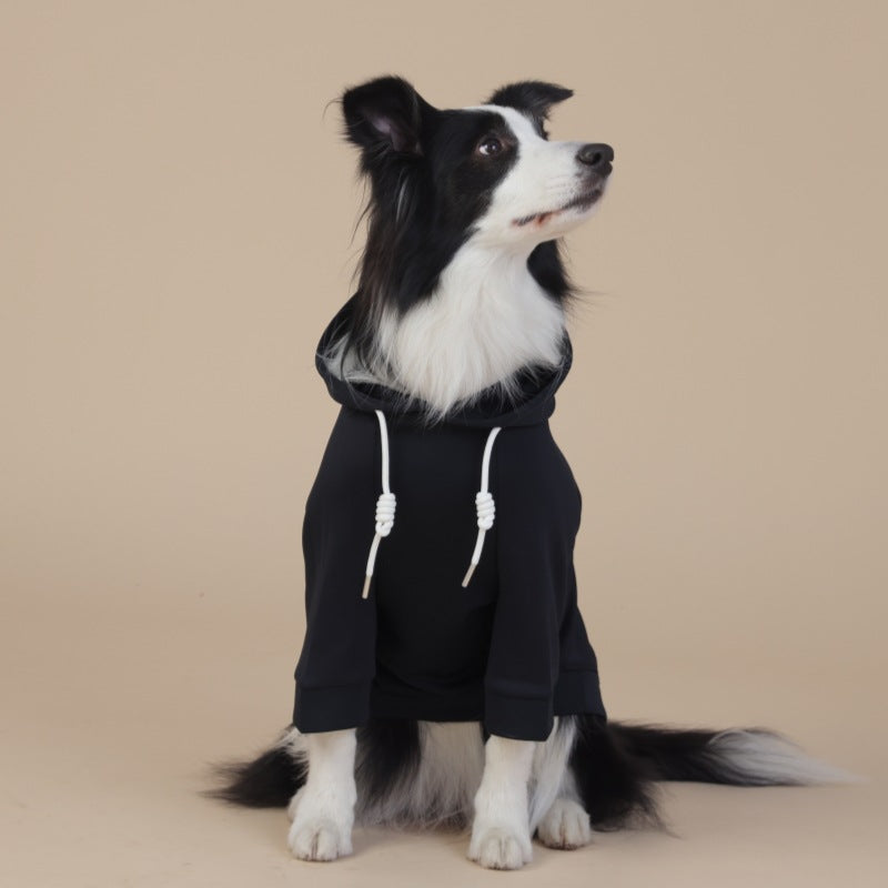 Black Classic Dog Sweatshirt With Hood & Drawstrings For Large Dogs (Size : 8Xl) Dog Clothing & Shoes