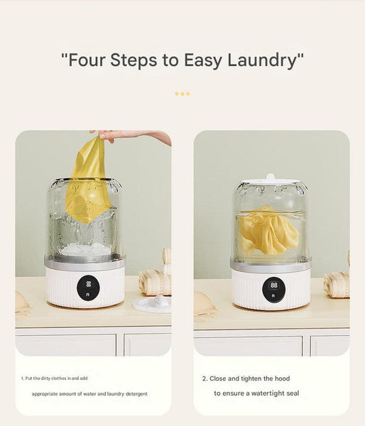 Blue Travel Friendly Mini Washing Machine Usb Powered Automatic For Small Loads Washing Machines