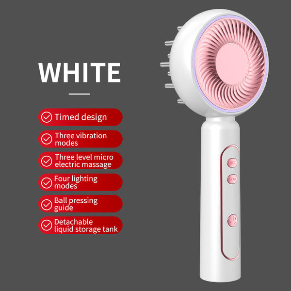 White Advanced Scalp Therapy Comb Red Blue Light Ems Serum Applicator Brushes & Combs