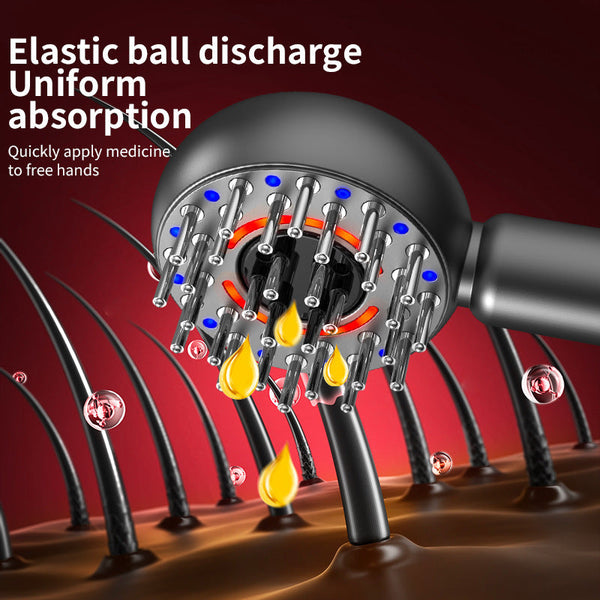 White Advanced Scalp Therapy Comb Red Blue Light Ems Serum Applicator Brushes & Combs