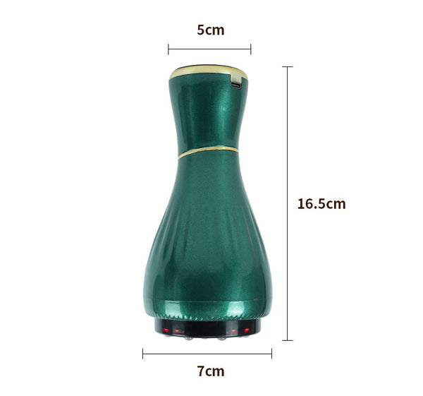 Gradient White Green Portable Electric Cupping Therapy Device Adjustable Intensity & Heat Massagers