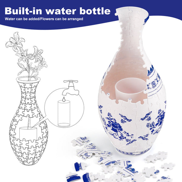 Unique 3D Puzzle Vase With Built In Water Holder Fun Diy Project Autumn Vases