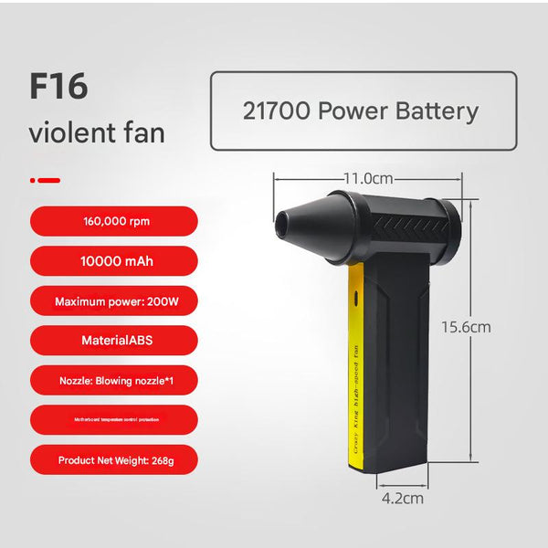 Jet Fan 200W Powerful Handheld Air Duster & Blower (Red Flower Color) Leaf Blowers