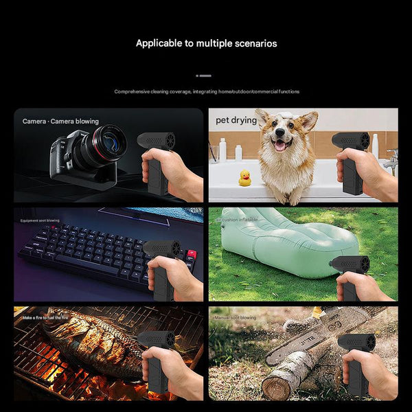 Jet Fan 200W Powerful Handheld Air Duster & Blower (White) Leaf Blowers