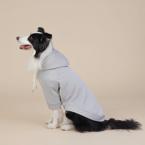Grey Classic Dog Sweatshirt With Hood & Drawstrings For Large Dogs (Size : 6Xl) Dog Clothing & Shoes