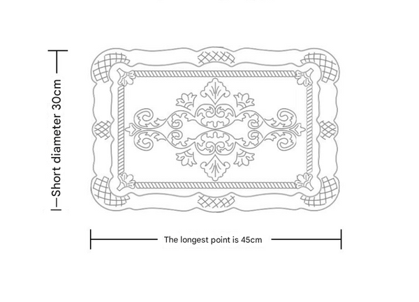 4 Pcs Decorative Faux Leather Unique Shape Beautiful Packaging (Bean Green) Placemats