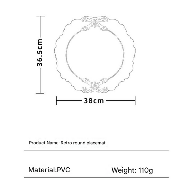 4 Pcs Retro Faux Leather Placemat Waterproof & Oil Proof Dining Table Mat (Pink) Placemats