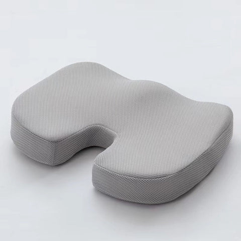 Grey Ergonomic U Shaped Memory Foam Seat Cushion Coccyx Relief & Posture Support With Breathable Cover Seat & Posture Cushions
