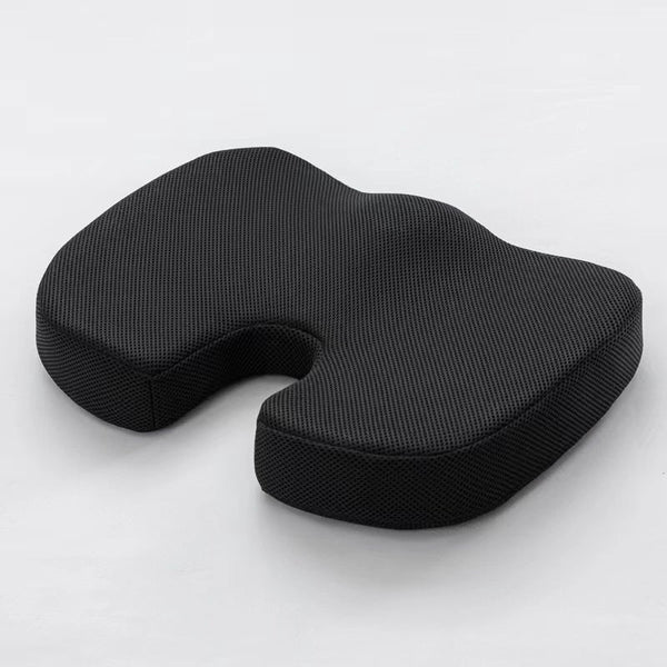 Black Ergonomic U Shaped Memory Foam Seat Cushion Coccyx Relief & Posture Support With Breathable Cover Seat & Posture Cushions