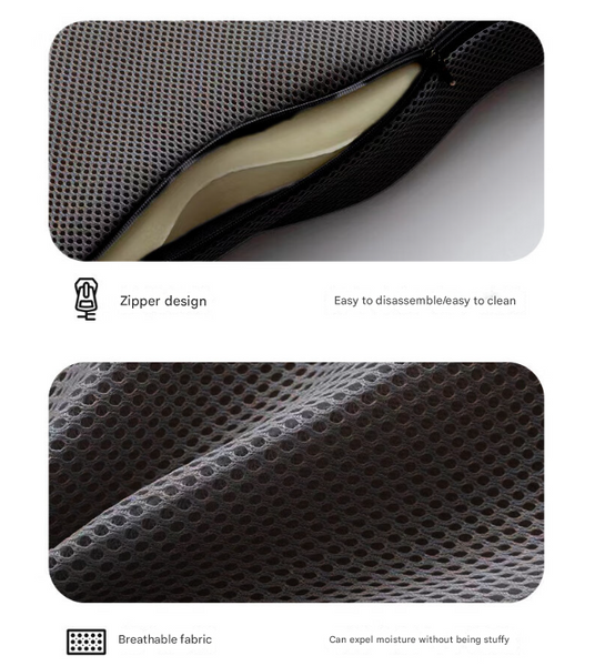 Black Ergonomic U Shaped Memory Foam Seat Cushion Coccyx Relief & Posture Support With Breathable Cover Seat & Posture Cushions