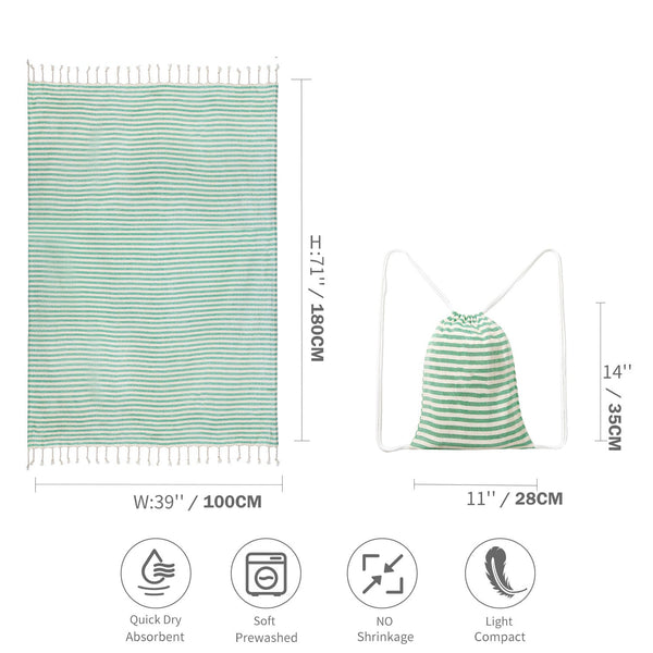 Green Chic Lightweight Nylon Drawstring Tote Bag Multi Pocket Casual Shoulder & Crossbody Women's Bags & Handbags