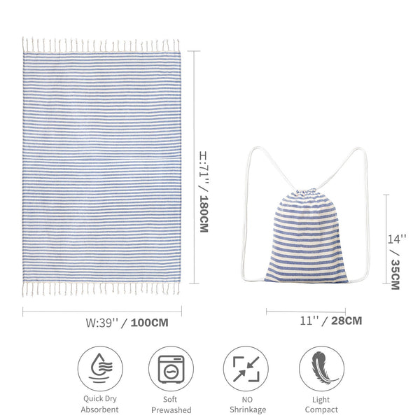 Blue Chic Lightweight Nylon Drawstring Tote Bag Multi Pocket Casual Shoulder & Crossbody Women's Bags & Handbags