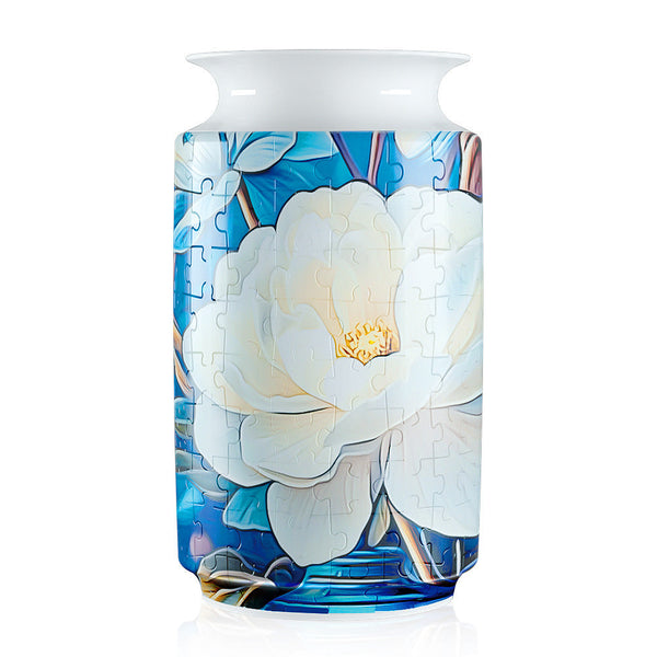Colorful Style 3 Diy 3D Puzzle Vase Creative Jigsaw Flower Holder With Waterproof Liner Decorative Home Accent & Unique Gift Puzzles