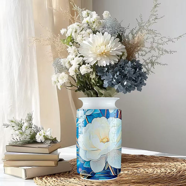 Colorful Style 4 Diy 3D Puzzle Vase Creative Jigsaw Flower Holder With Waterproof Liner Decorative Home Accent & Unique Gift Puzzles