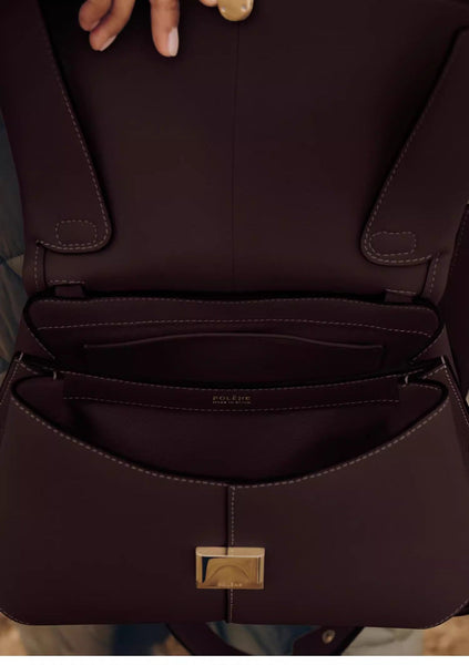 Brown Elegant Womens Genuine Cowhide Leather Top Handle Satchel Chic Flap Crossbody Shoulder Bag Women's Bags & Handbags