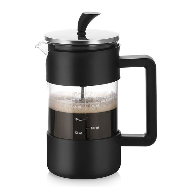 Black Classic 1000Ml French Press Coffee & Tea Maker Heat Resistant Borosilicate Glass Stainless Steel Filter Other Coffee Tea & Espresso Makers