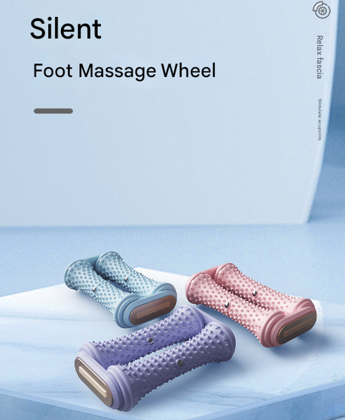 Pink Ergonomic Dual Foot Massage Roller Deep Tissue Relief For Plantar Fasciitis Arch Pain & Tired Feet Massagers