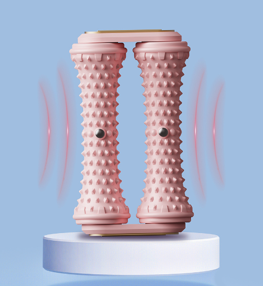 Pink Ergonomic Dual Foot Massage Roller Deep Tissue Relief For Plantar Fasciitis Arch Pain & Tired Feet Massagers