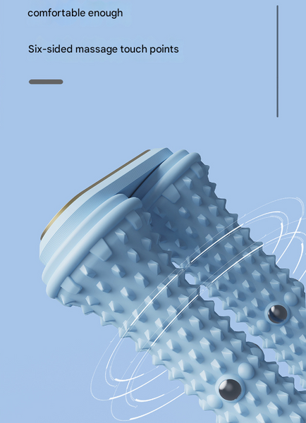Blue Ergonomic Dual Foot Massage Roller Deep Tissue Relief For Plantar Fasciitis Arch Pain & Tired Feet Massagers