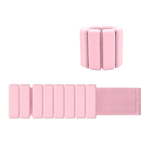 Pink Premium Adjustable Silicone (1Lb Each 2Lb Pair) Waterproof Sweatproof For Enhanced Yoga Running Fitness Workouts Wrist & Ankle Weights