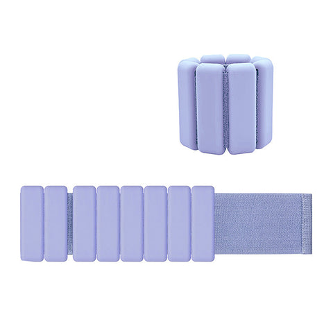 Purple Premium Adjustable Silicone 1Lb Each 2Lb Pair Fitness Workouts Wrist & Ankle Weights