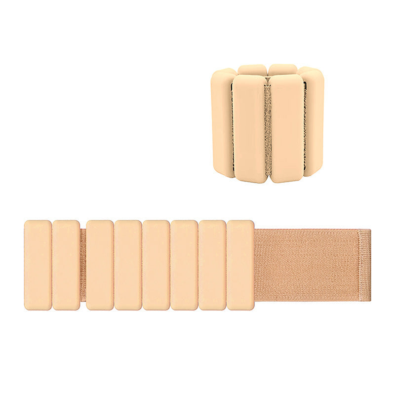 Khaki Premium Adjustable Silicone Wrist Ankle Weights 1Lb Each 2Lb Pair Running Fitness Workouts Wrist & Ankle Weights