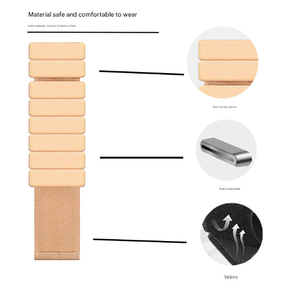 Khaki Premium Adjustable Silicone Wrist Ankle Weights 1Lb Each 2Lb Pair Running Fitness Workouts Wrist & Ankle Weights