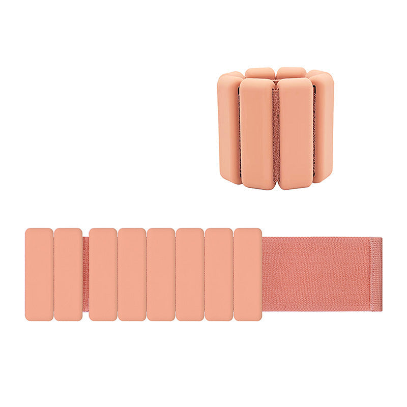 Light Orange Premium Adjustable Silicone (1Lb Each 2Lb Pair) Waterproof Sweatproof For Enhanced Yoga Running Fitness Workouts Wrist & Ankle Weights