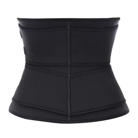 Size Xxxl Black Womens Sweat Enhancing Waist Trainer Belt Dual Strap Zipper Tummy Control Cincher Shapewear