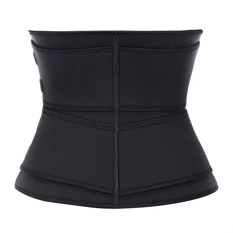 Size 4Xl Black Womens Sweat Enhancing Waist Trainer Belt Dual Strap Zipper Tummy Control Cincher Shapewear