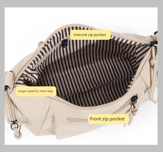 Green Chic Lightweight Multi Pocket Oxford Crossbody Bag Waterproof Retro Shoulder For Women Women's Bags & Handbags