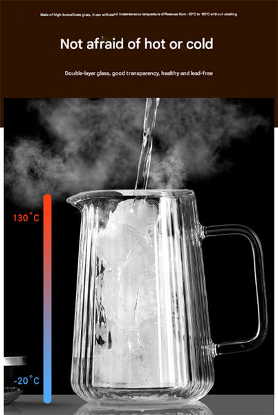 650Ml Transparent Elegant Ribbed Double Wall Glass French Press Heat Resistant Coffee Tea Maker With Stainless Steel Filter Other Coffee Tea & Espress