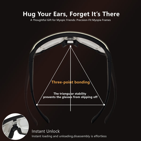 Black Frame Photochromic Silver Lens Cycling With Hd Vision Sunglasses