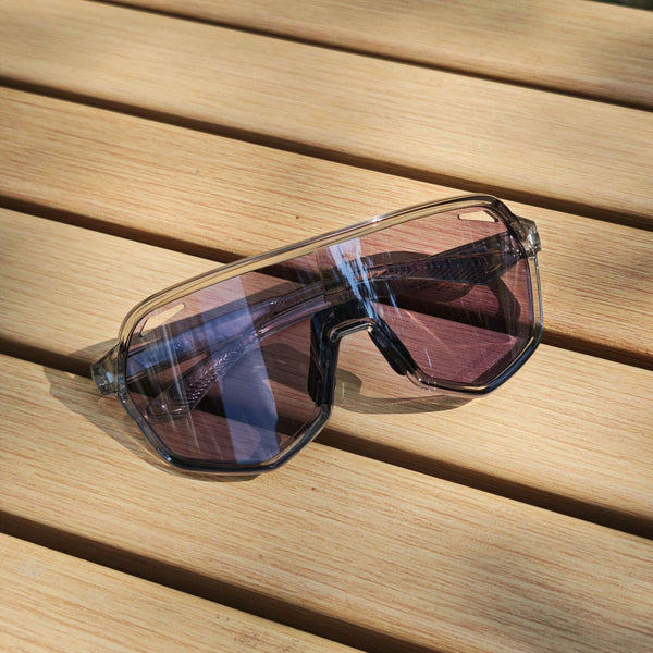 Grey Frame And Photochromic Lenses Cycling Lightweight Tr90 Hd Vision For Road Biking & Running Sunglasses