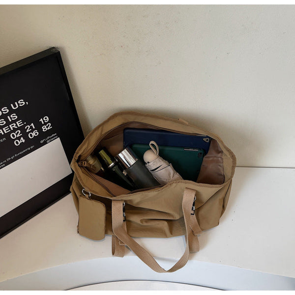 Pink Womens Large Capacity Nylon Tote Bag Stylish Casual Shoulder Crossbody With Detachable Pouch Women's Bags & Handbags