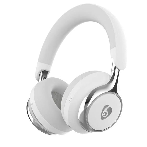 White Premium Wireless Anc Bluetooth 5.4 32H Playtime Foldable Over Ear Design Comfort Earpads For Travel & Gaming Headphones