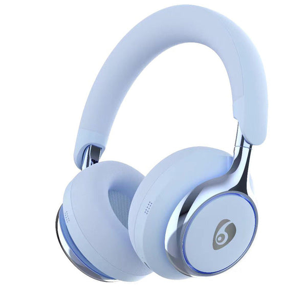 Blue Premium Wireless Anc Bluetooth 5.4 32H Playtime Foldable Over Ear Design Comfort Earpads For Travel & Gaming Headphones