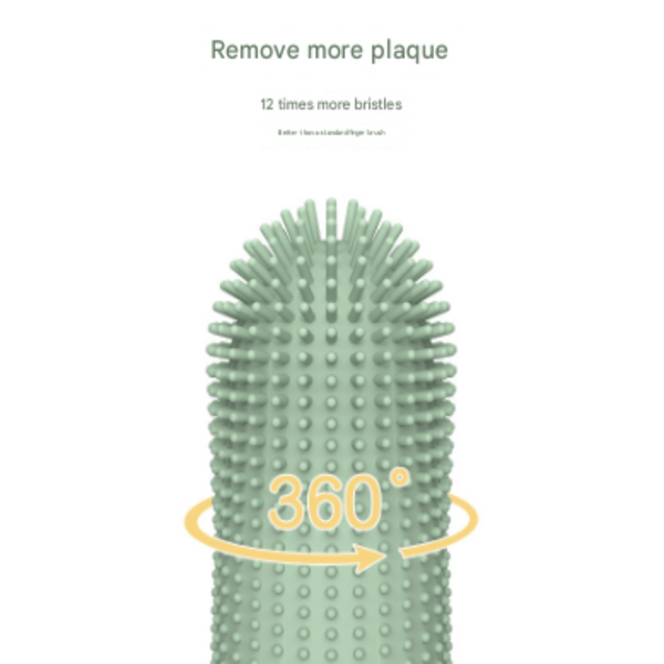 4 Pcs Blue Soft Silicone Pet Finger Toothbrush Gentle Dental Care For Dogs & Cats Tartar Plaque Remover Oral Hygiene