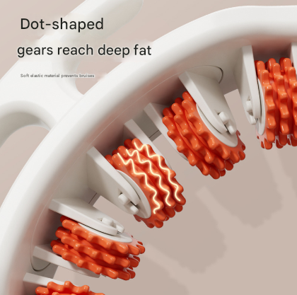 Green And White Adjustable 3D Leg & Body Roller Massager Deep Tissue Muscle Relief For Thighs Calves Arms Fascia Cellulite Tool With Detachable Handle